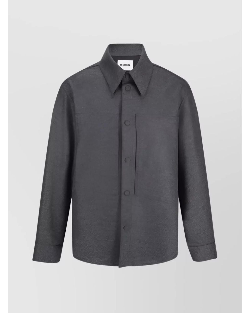 Jil Sander Gray Wool Shirt Jacket for men