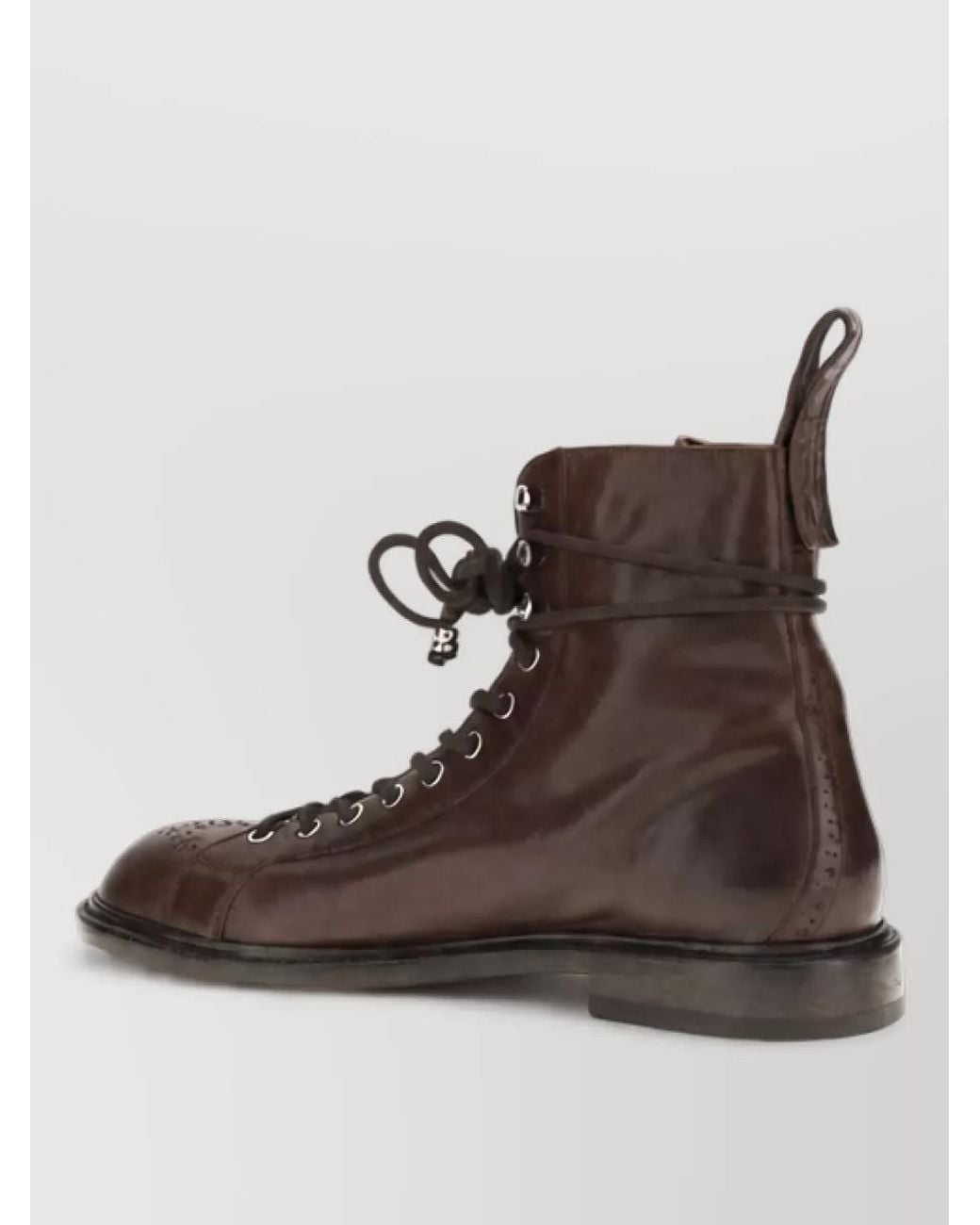 Versace Brown Suede Leather Lace-Up Derby Shoes for men
