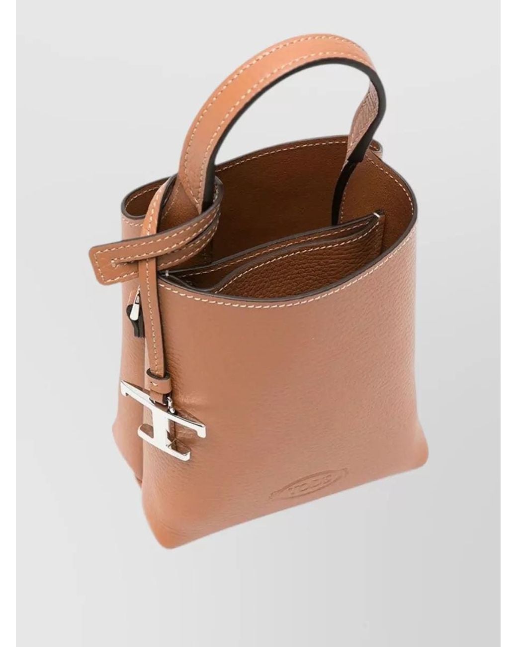 Tod's Brown Micro Hammered Leather Mini Bag