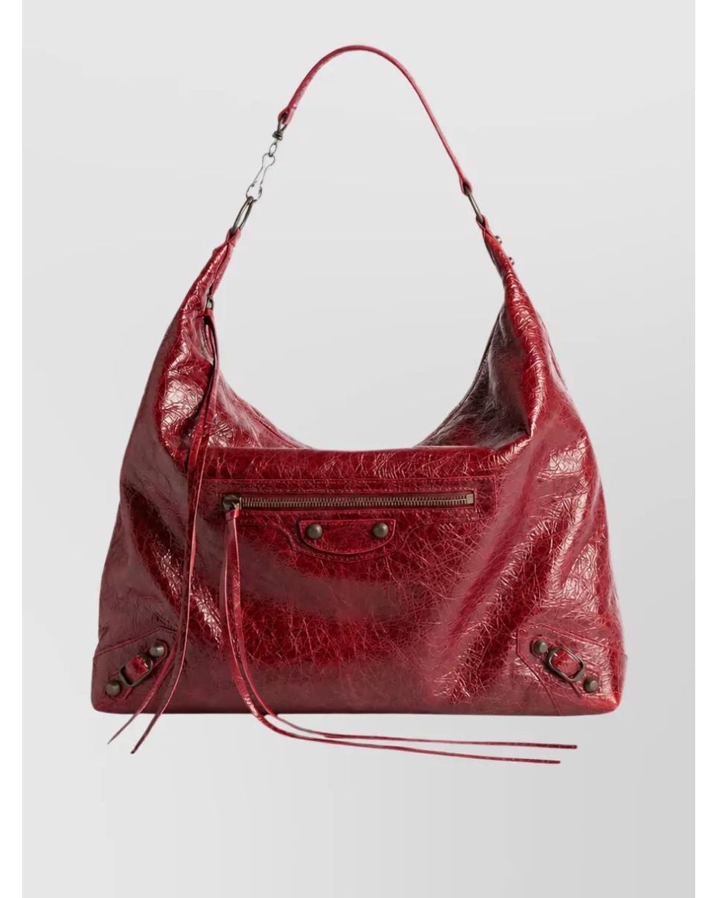 Balenciaga Red Le City Medium Leather Tote Bag
