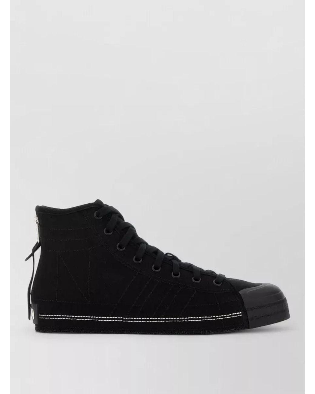 Y-3 Black Canvas Hi-Top Sneakers for men