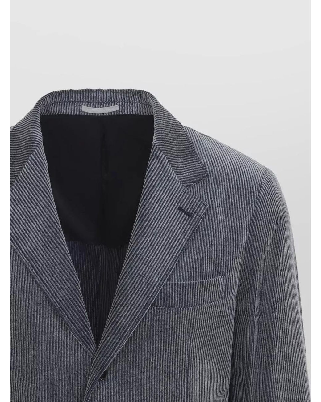 Brunello Cucinelli Gray Corduroy Suit Jacket for men