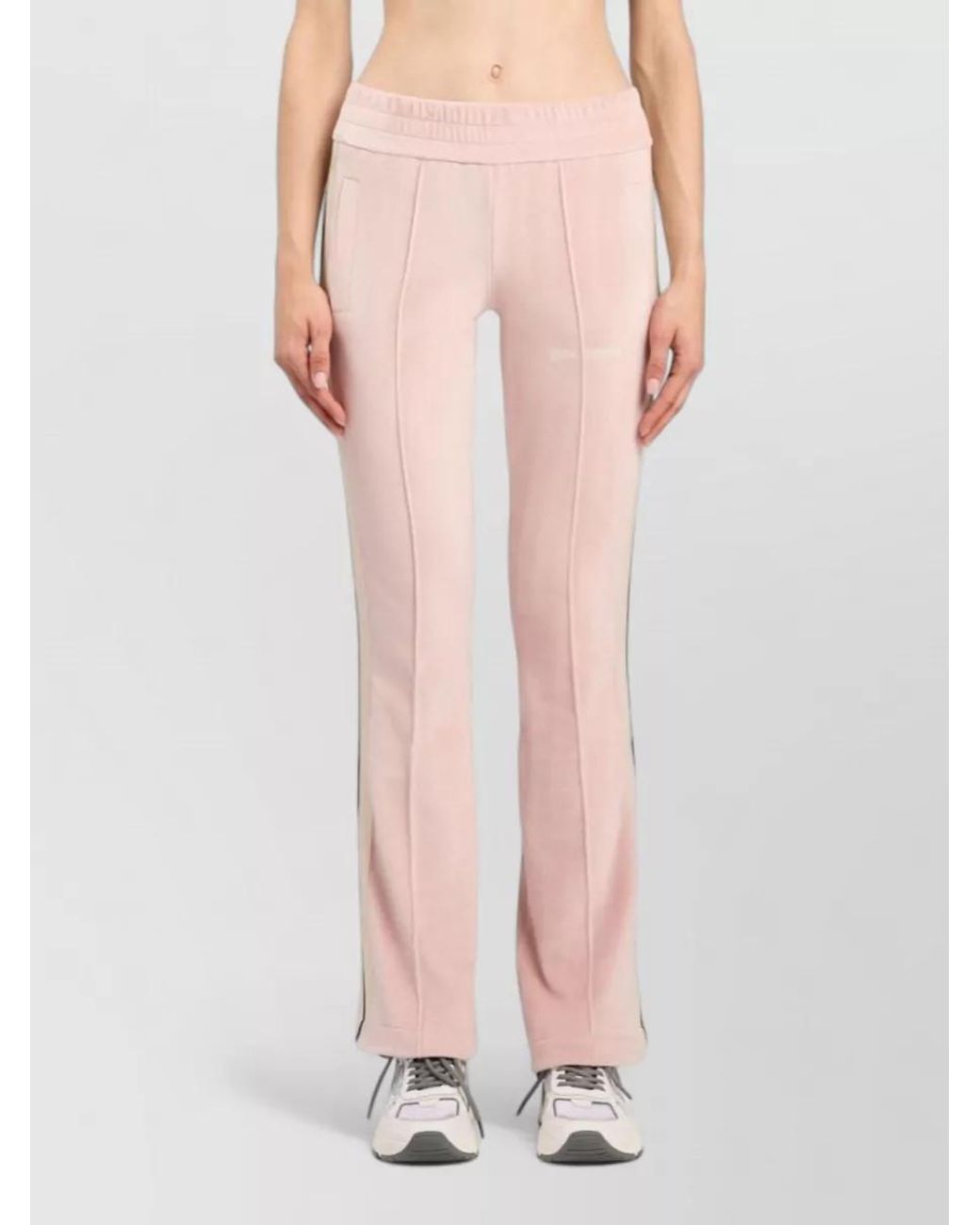 Palm Angels Pink Chenille Flared Track Pants