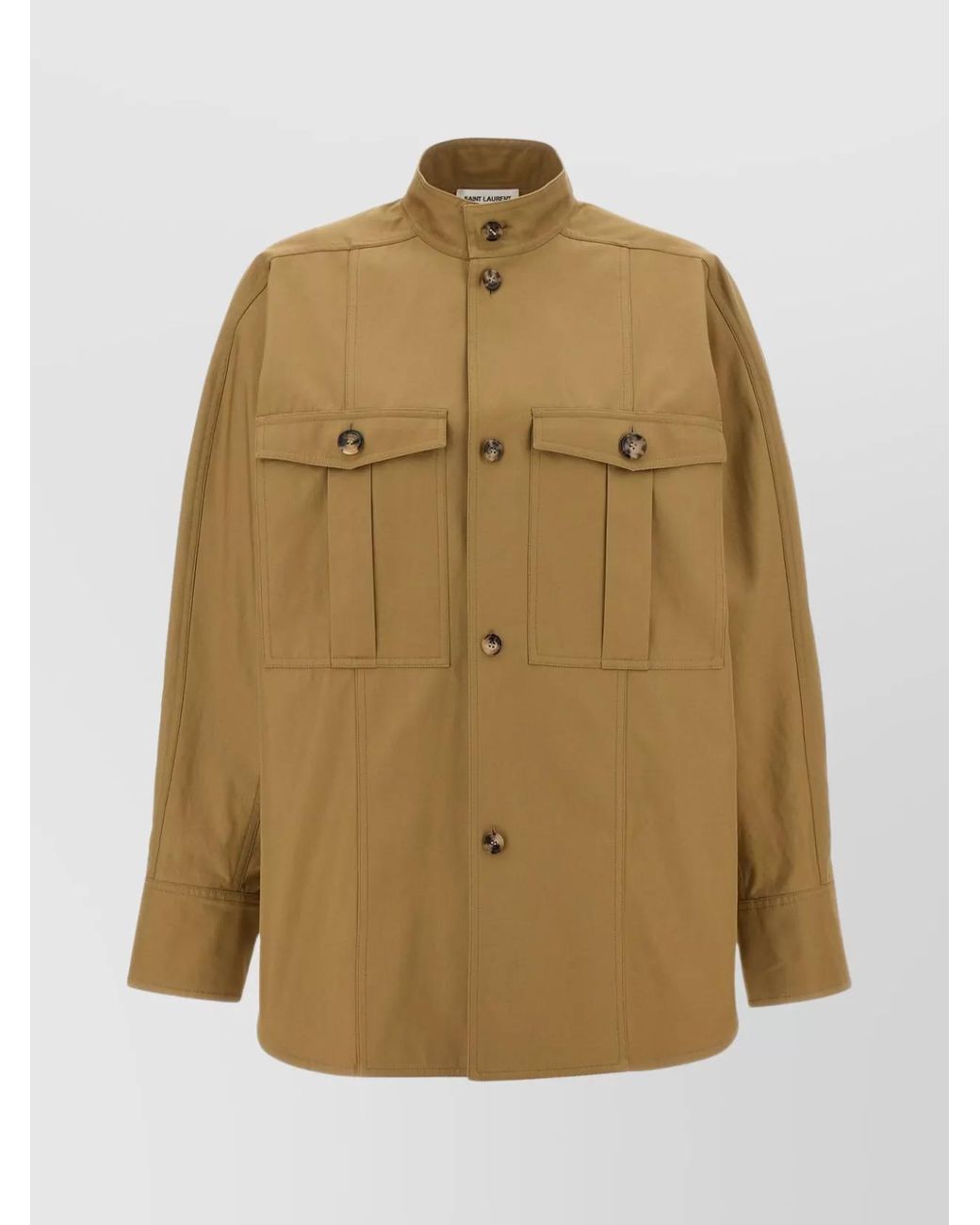 Saint Laurent Natural Cotton Saharienne Shirt