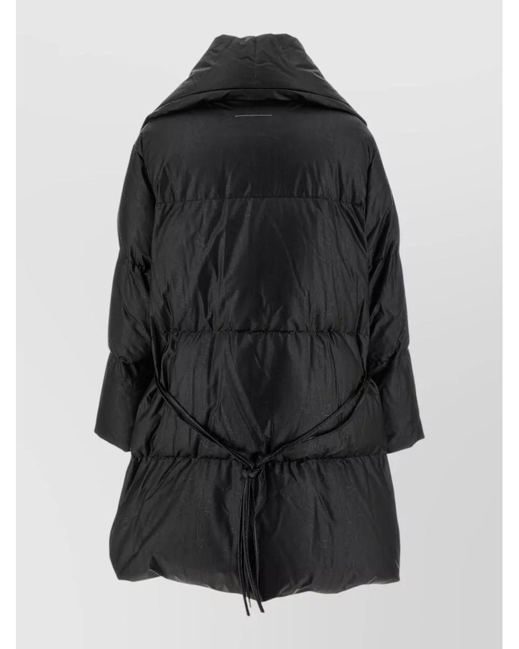 MM6 by Maison Margiela Black Down Quilted Long Puffer Jacket