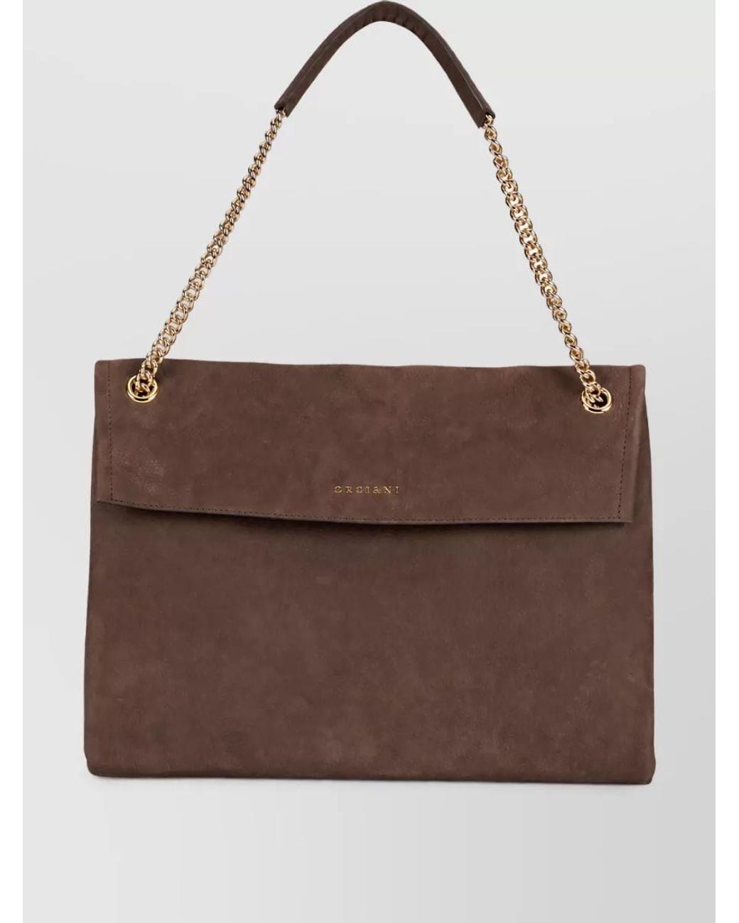 Orciani Brown Leather Shoulder Bag