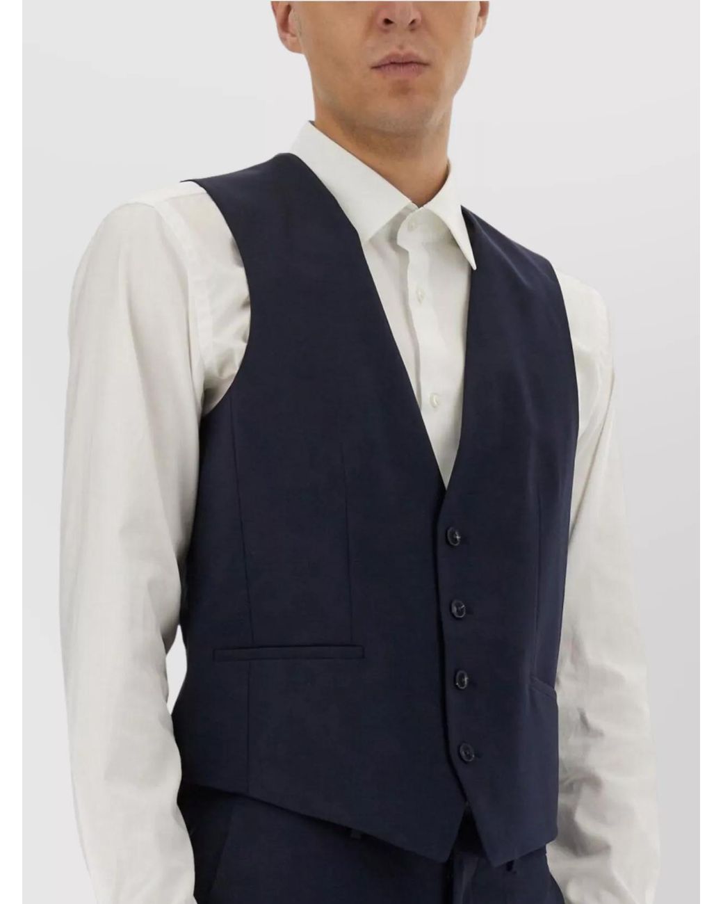 HUGO Blue Slim-Fit Vest for men