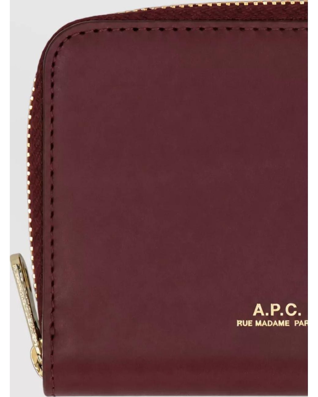 A.P.C. Purple Leather Zip Wallet