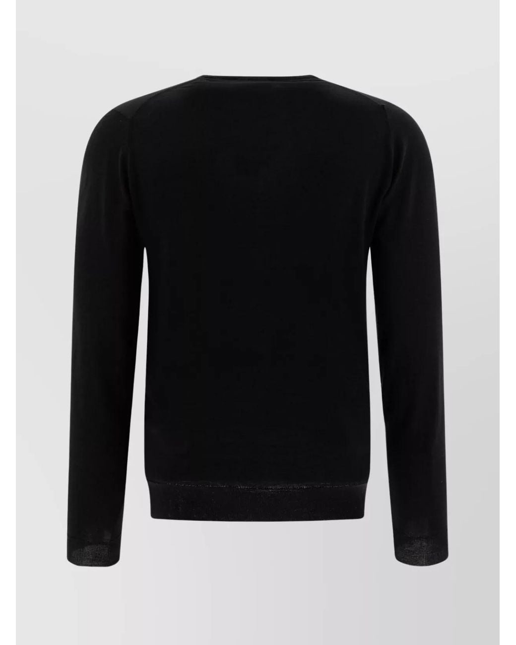 John Smedley Black Merino Wool Fine-Knit Crew-Neck Jumper for men