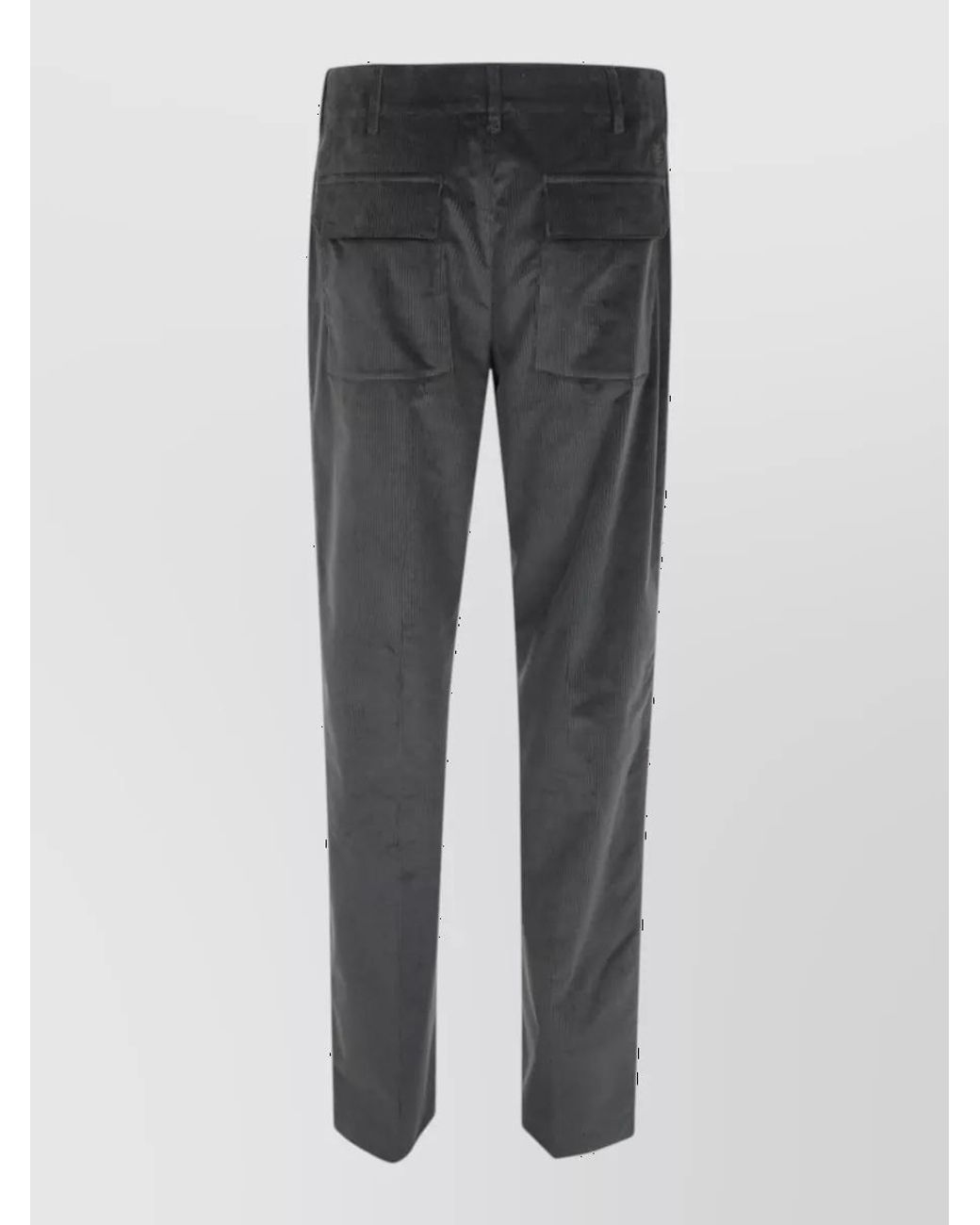 Etro Gray Cotton Straight-Leg Trousers for men