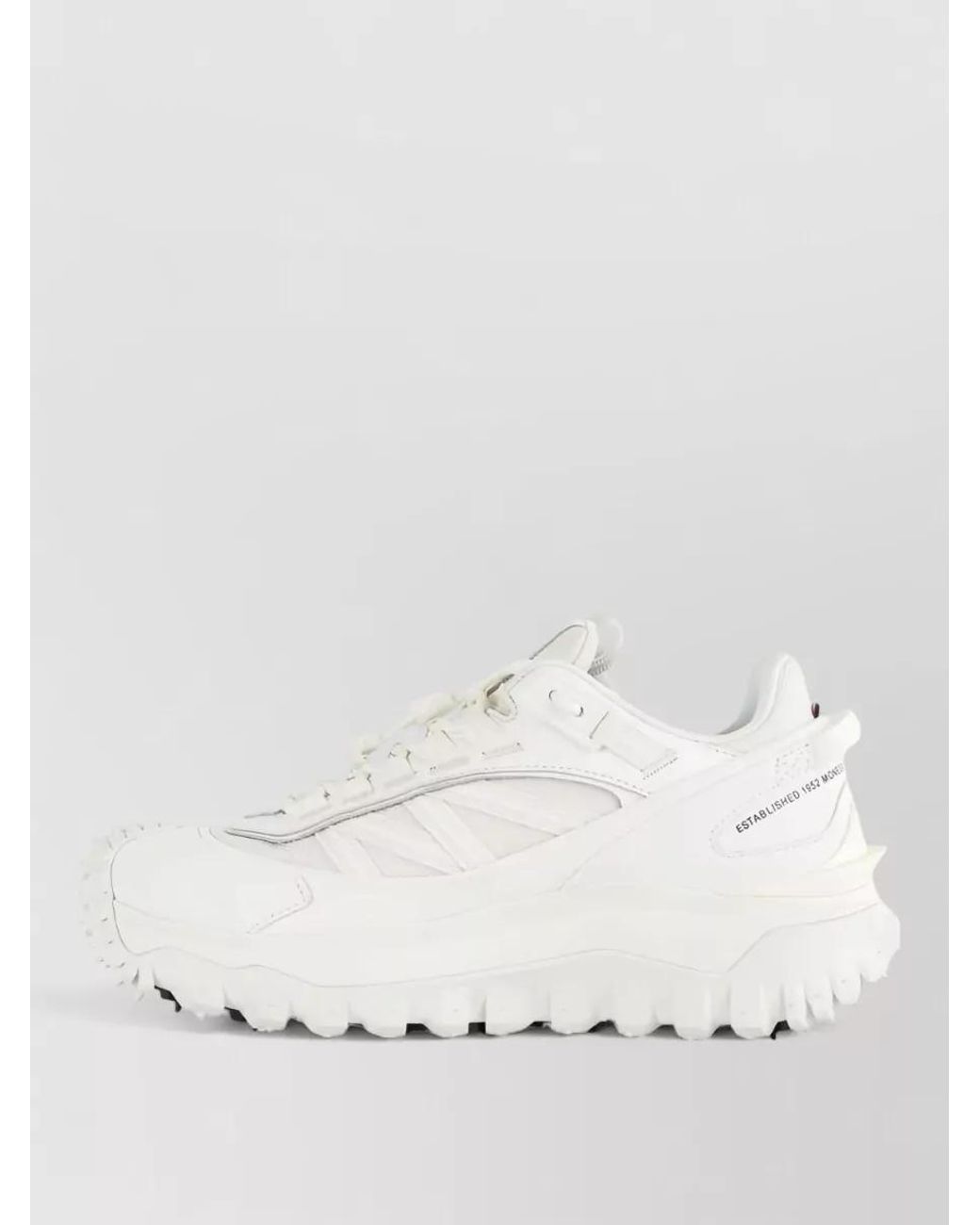 Moncler White Leather Low-Top Sneakers