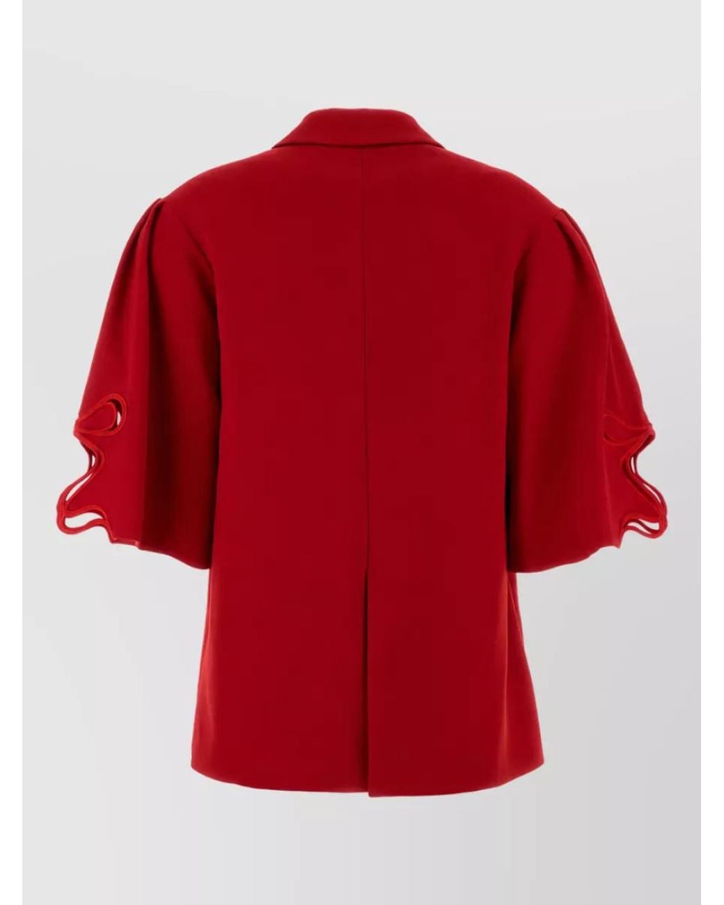 Blumarine Red Oversized Single Breasted Coat