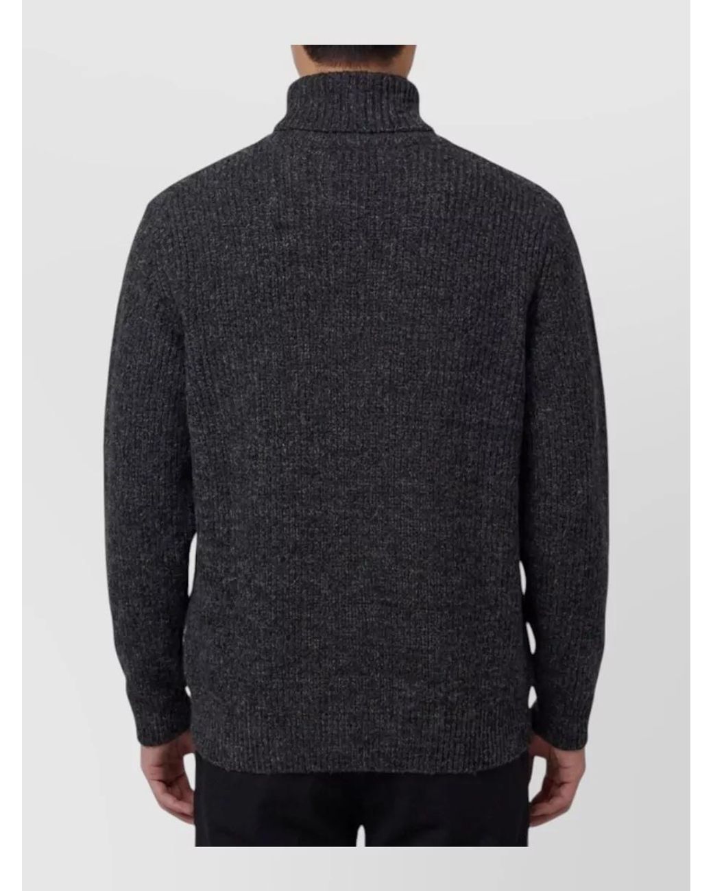 Lemaire Blue Alpaca Yak Turtleneck Sweater for men