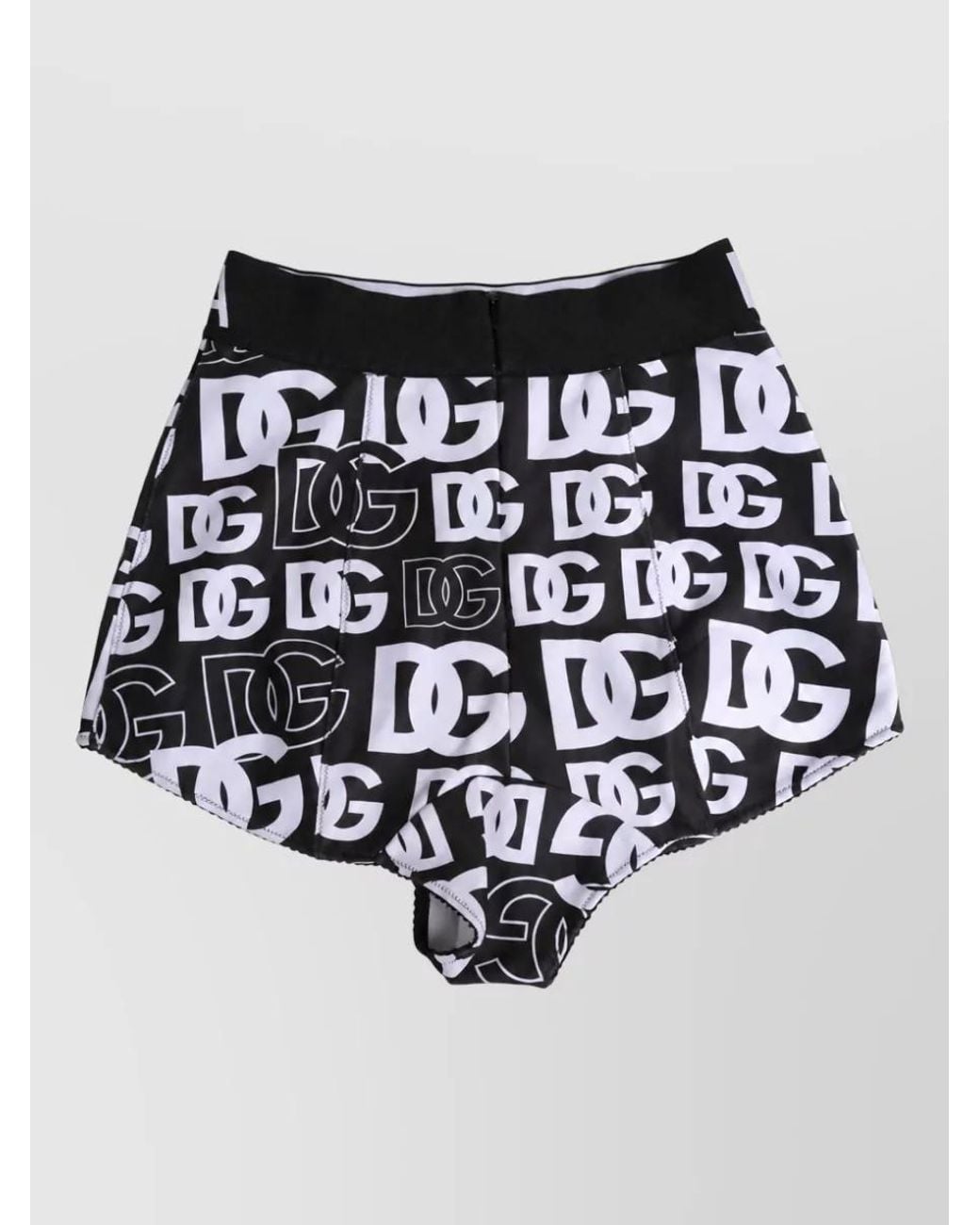 Dolce & Gabbana Black Logo Waistband Short Shorts