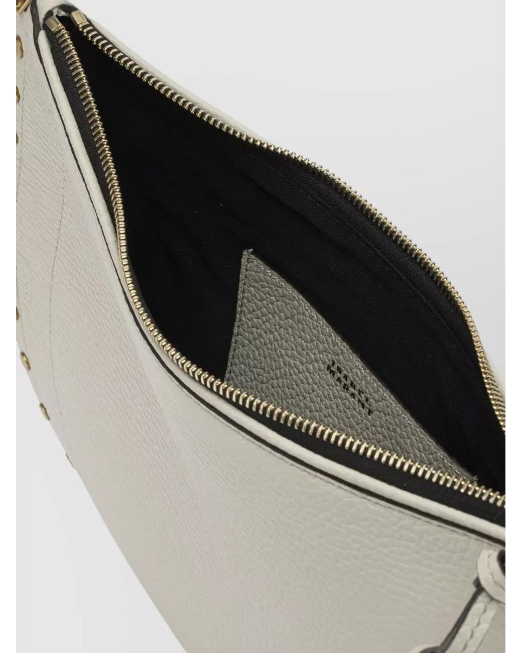 Isabel Marant Natural Oskan Soft Zip Medium Shoulder Bag