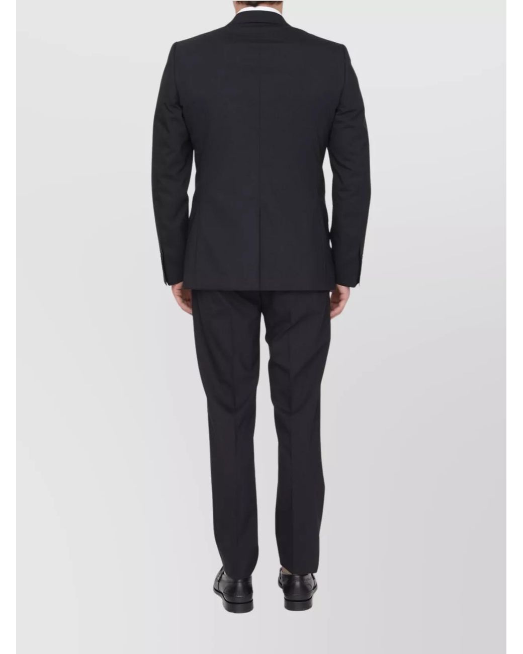 Dolce & Gabbana Black Virgin Wool Single-Breasted Two-Piece Suit for men