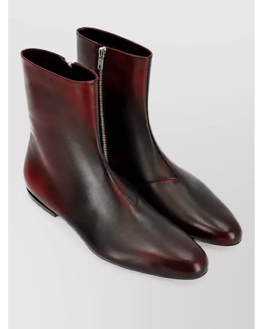 Dries Van Noten Brown Leather Ankle Boots for men