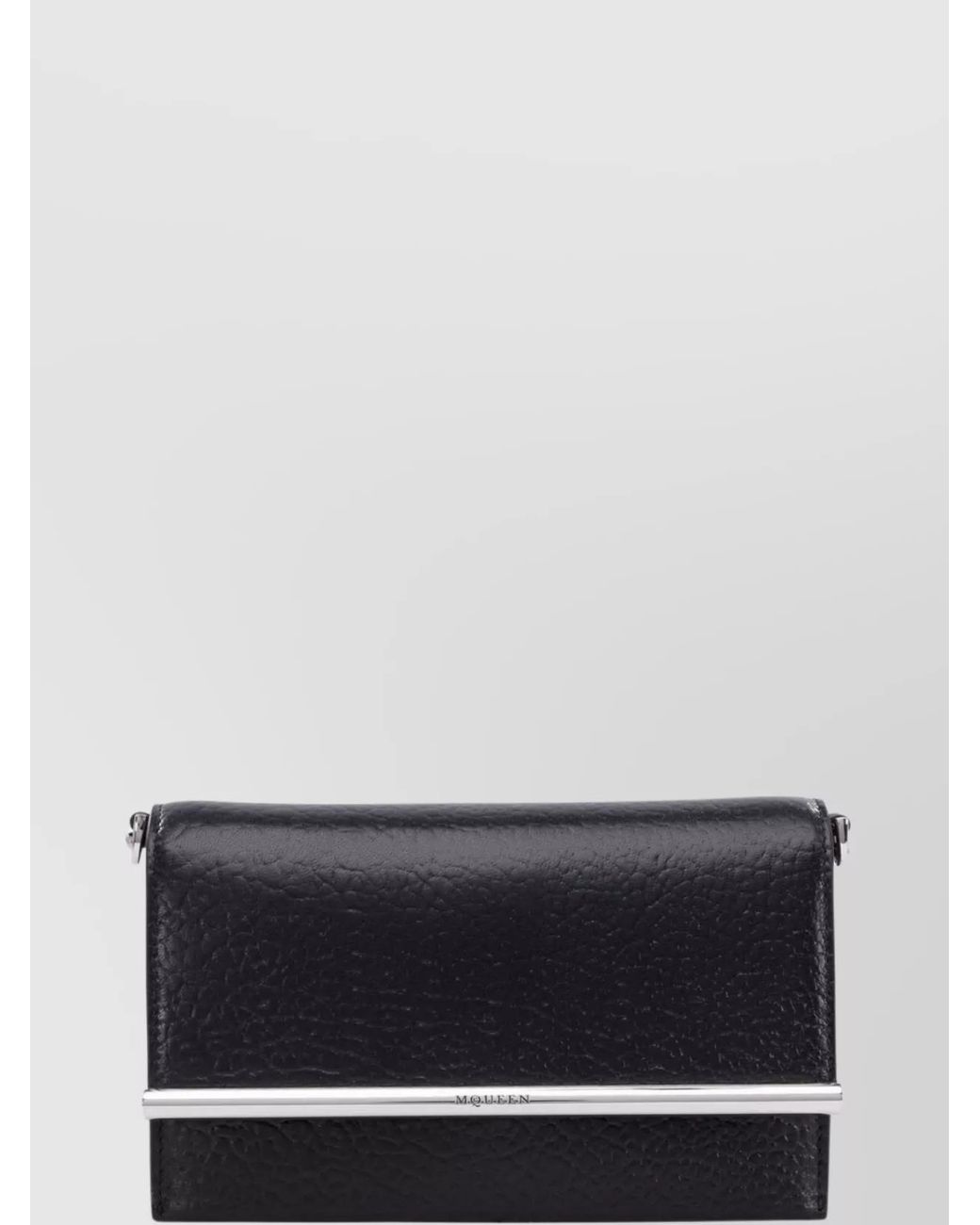 McQueen White Mini Leather Clutch Bag