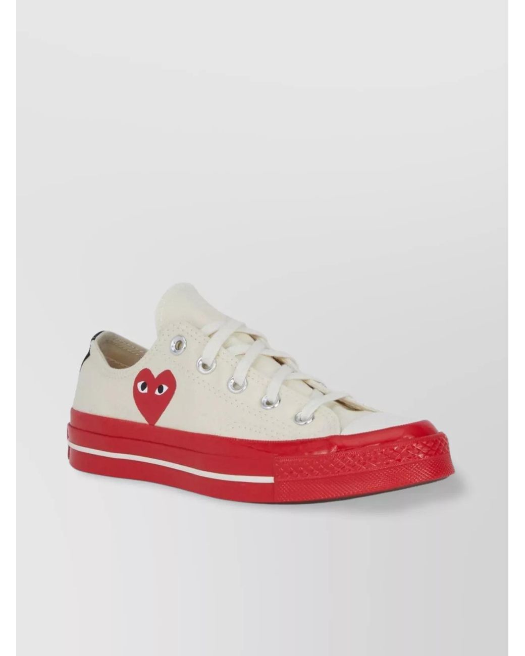 COMME DES GARÇONS PLAY Red Cotton Low-Top Sneakers