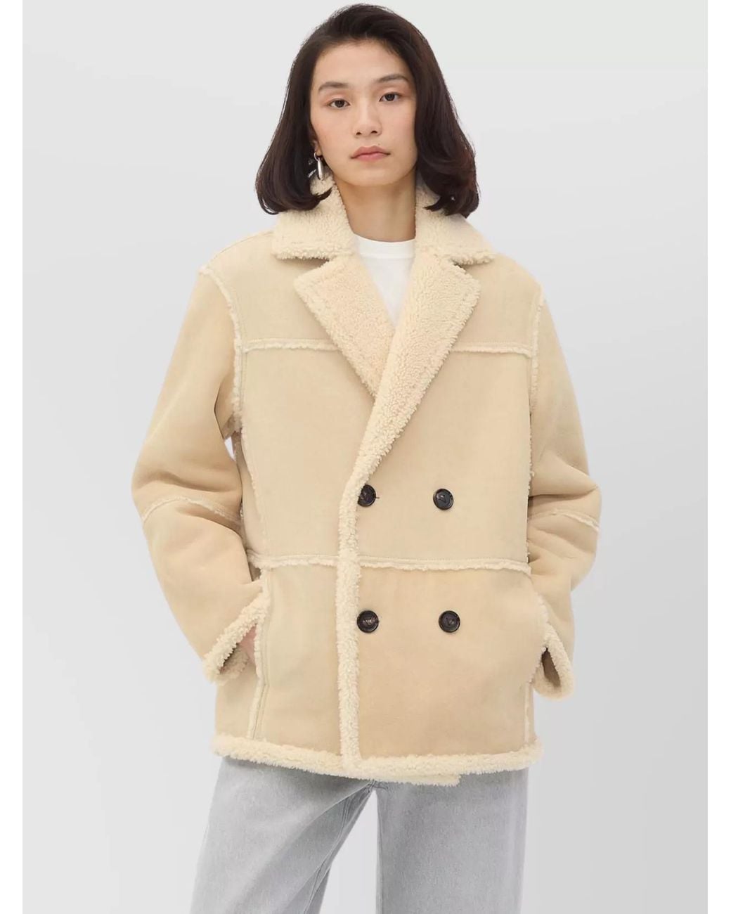 Bottega Veneta Natural Shearling Coat