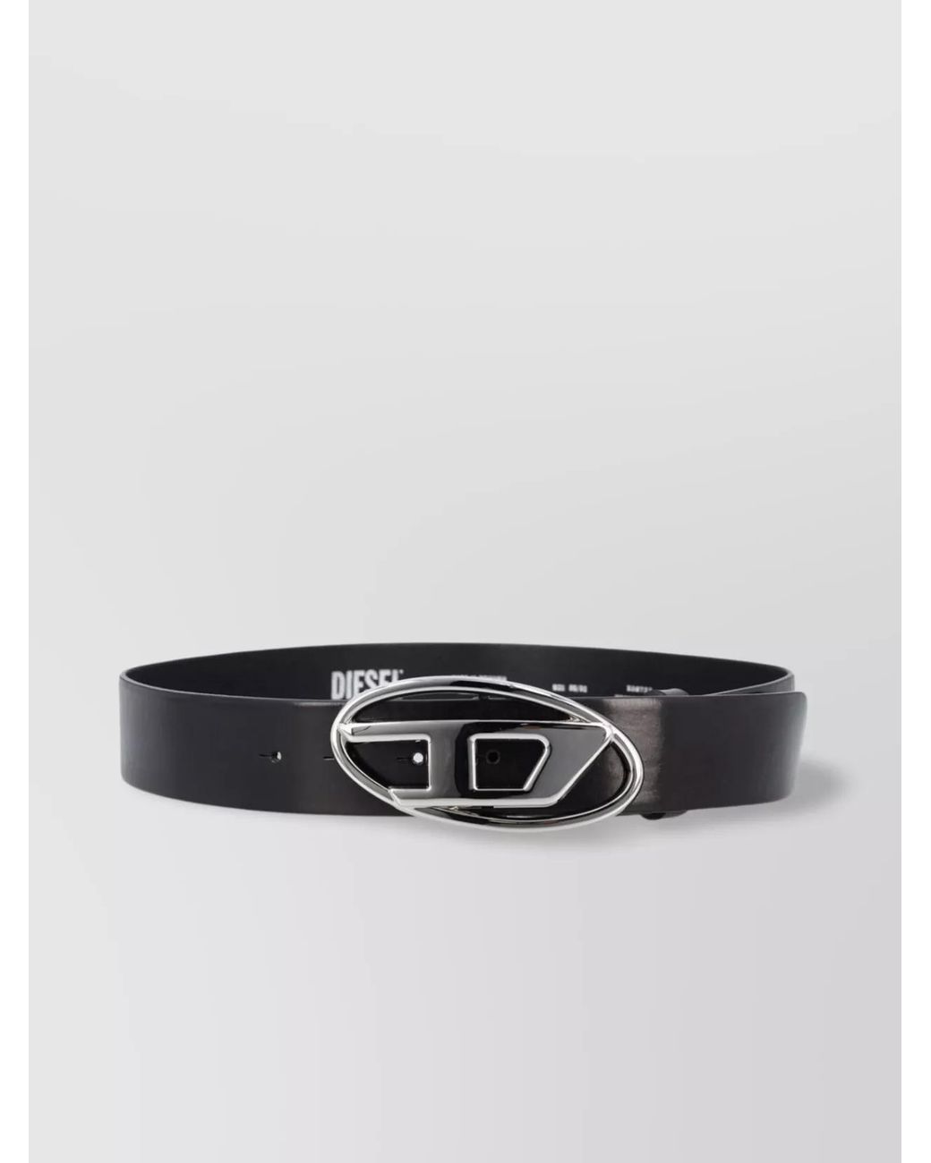 DIESEL Metallic Calf Leather Logo-Buckle Belt