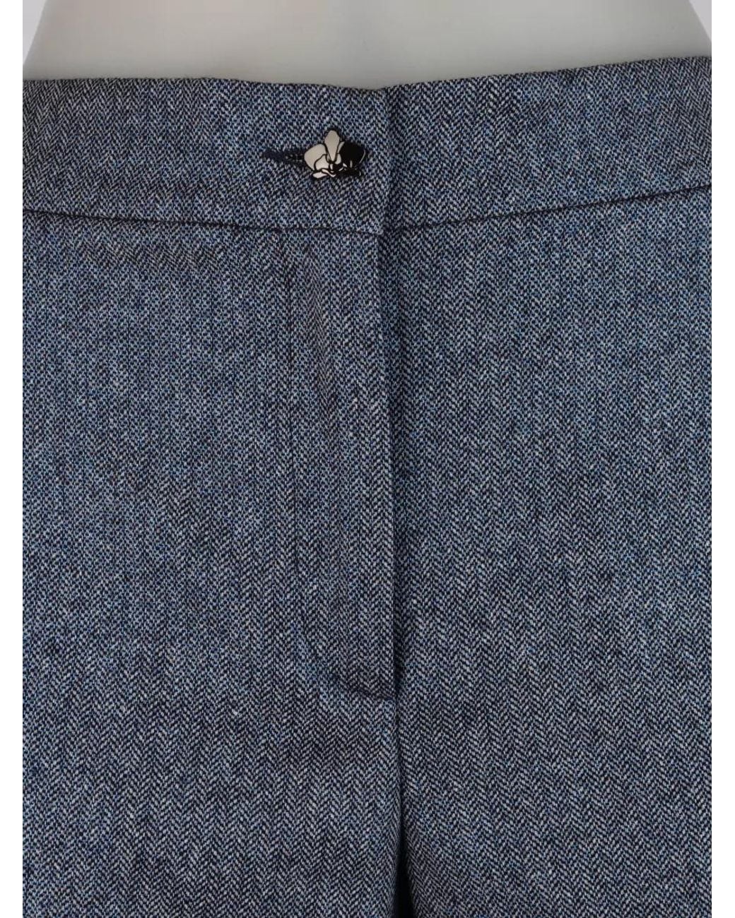 Genny Blue Tailored Suit Trousers