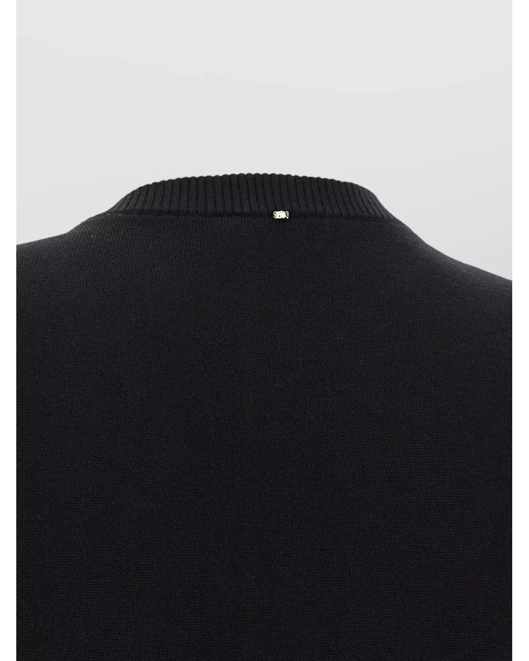 Sportmax Black Virgin Wool Knitted Top