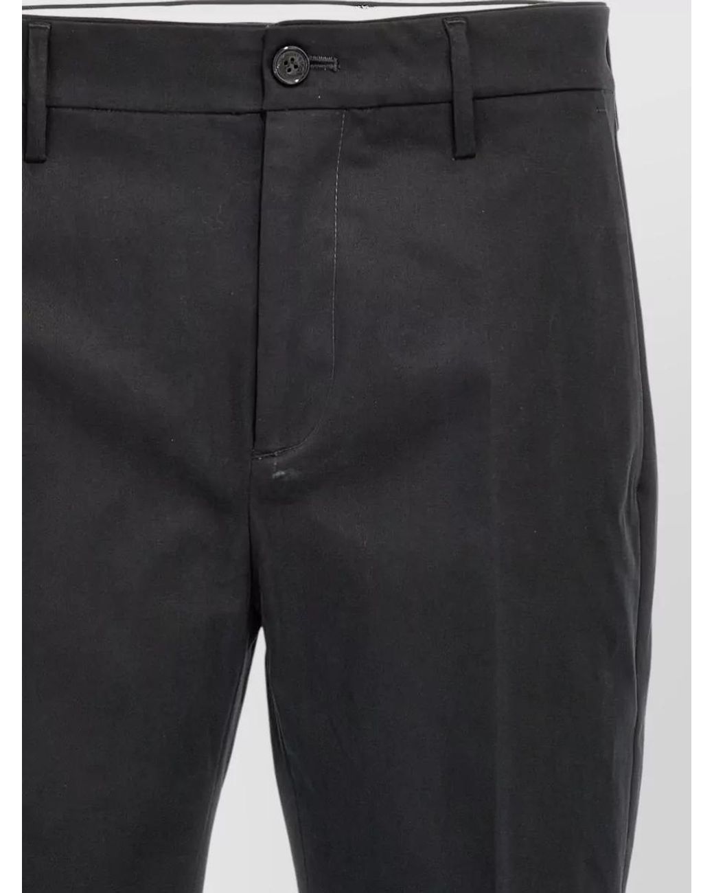 Department 5 Gray Cotton Straight-Leg Trousers for men
