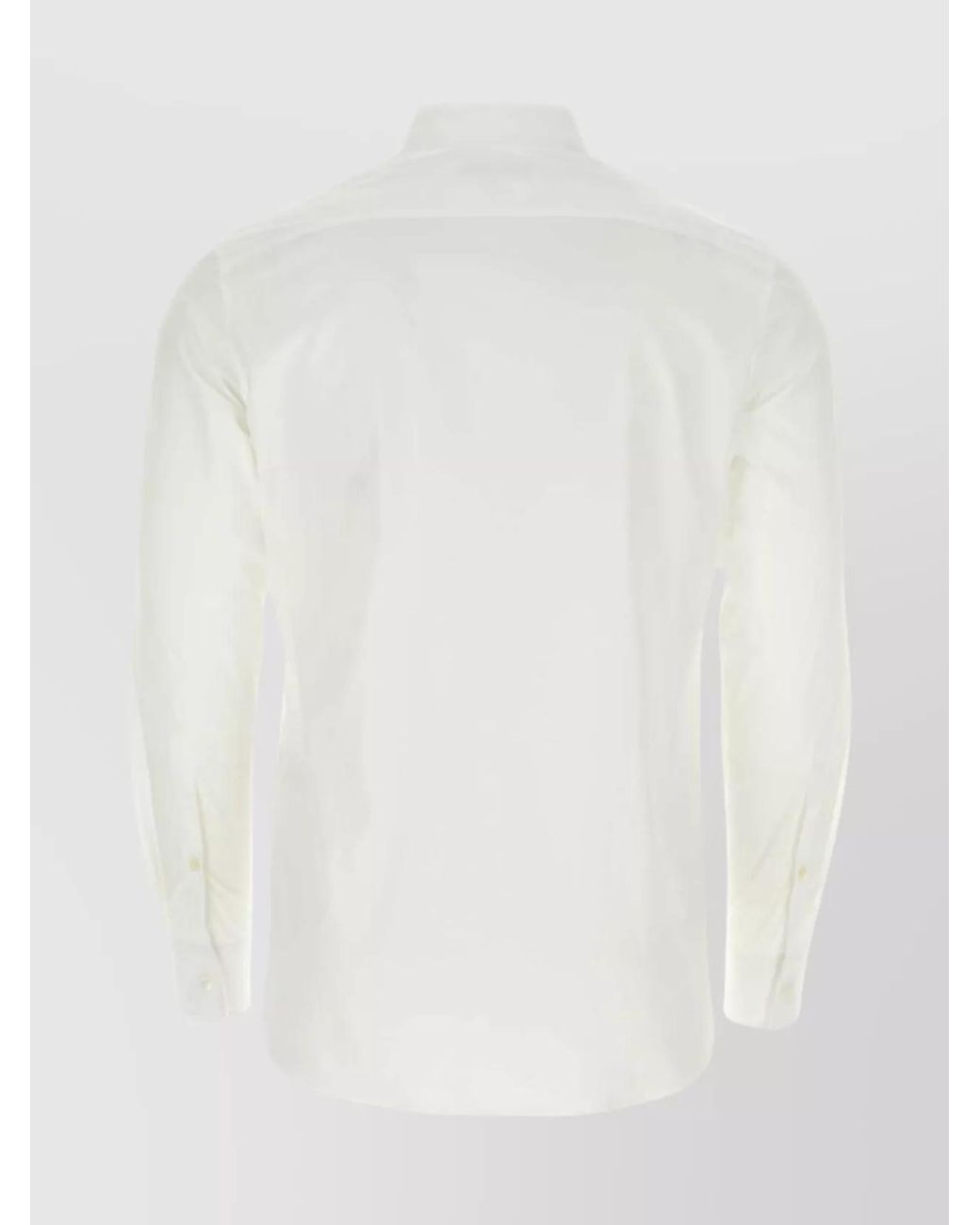 Valentino Garavani White Cotton Long-Sleeve Shirt for men