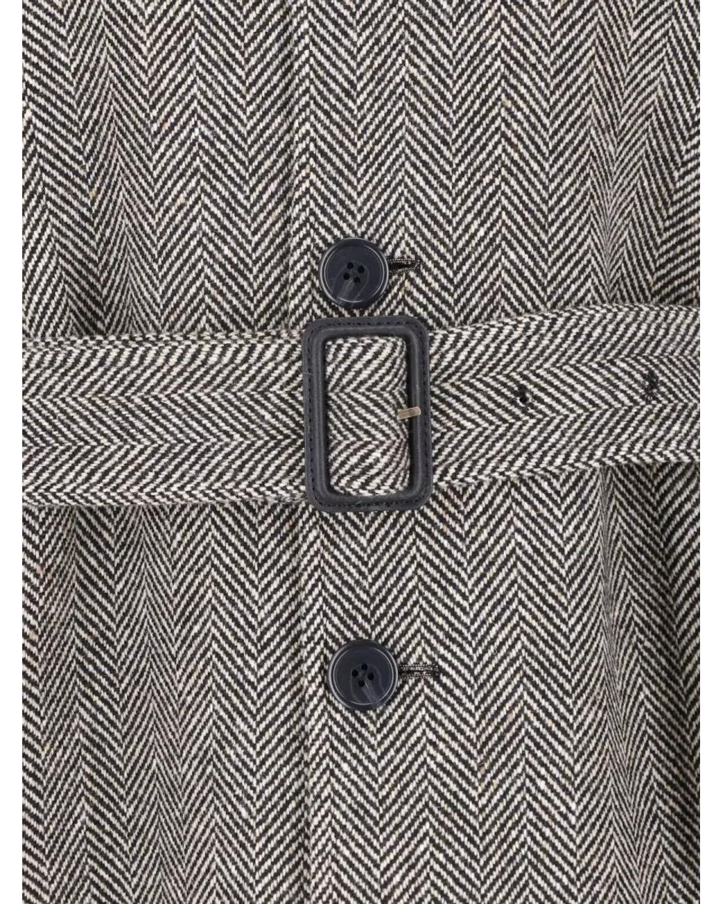 Polo Ralph Lauren Gray Wool Trench Coat