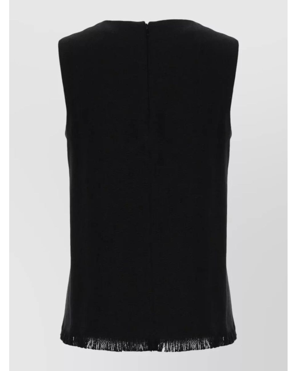 Max Mara Black Anika Linen Knitted Top