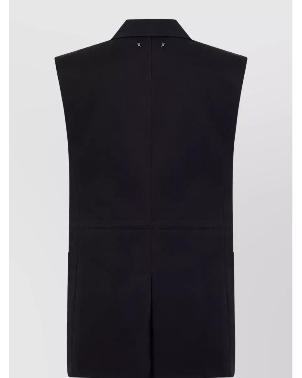 Golden Goose Deluxe Brand Blue Cotton Slim-Fit Lapel Waistcoat