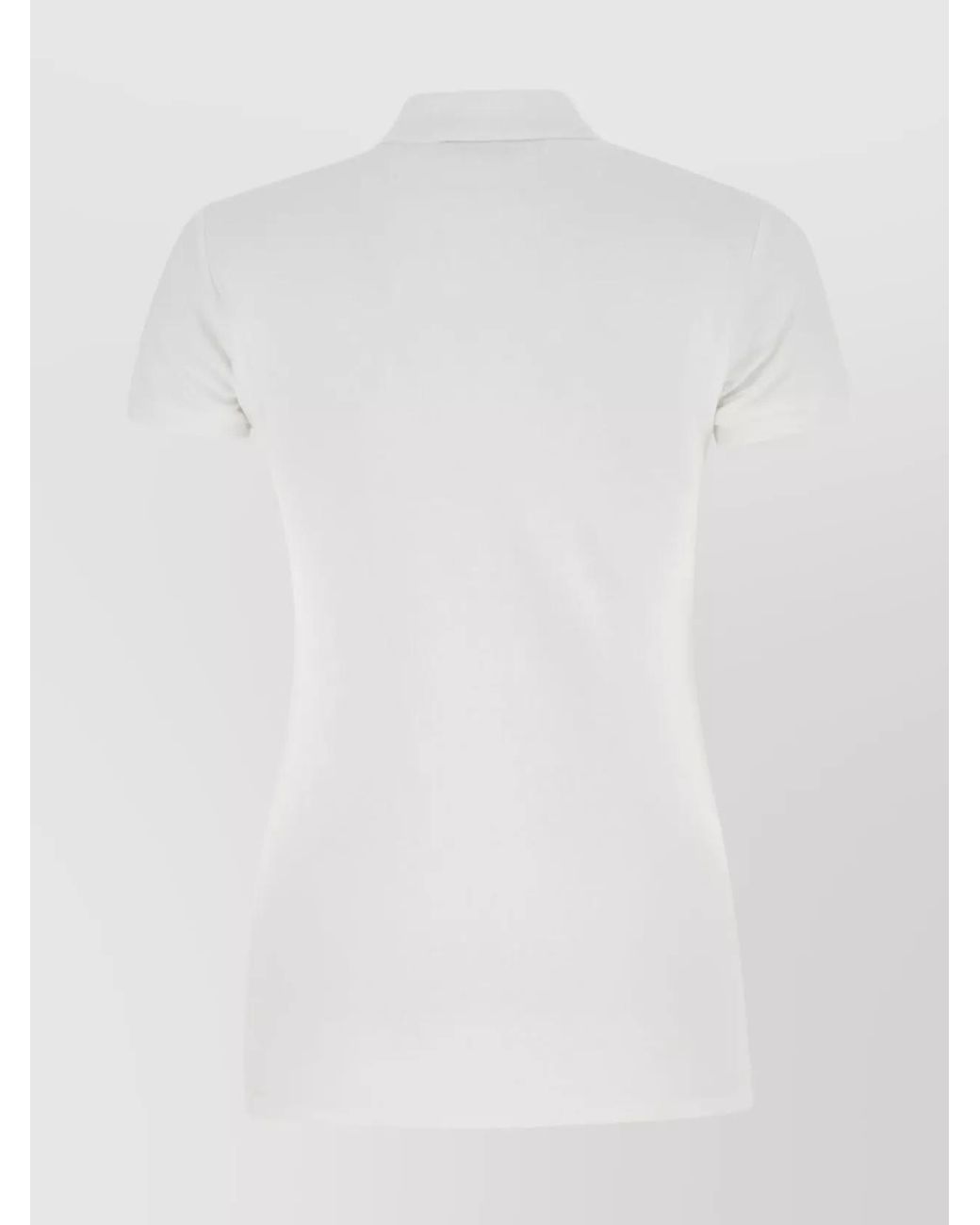 Polo Ralph Lauren White Cotton Piqué Slim-Fit Short-Sleeve Polo Shirt