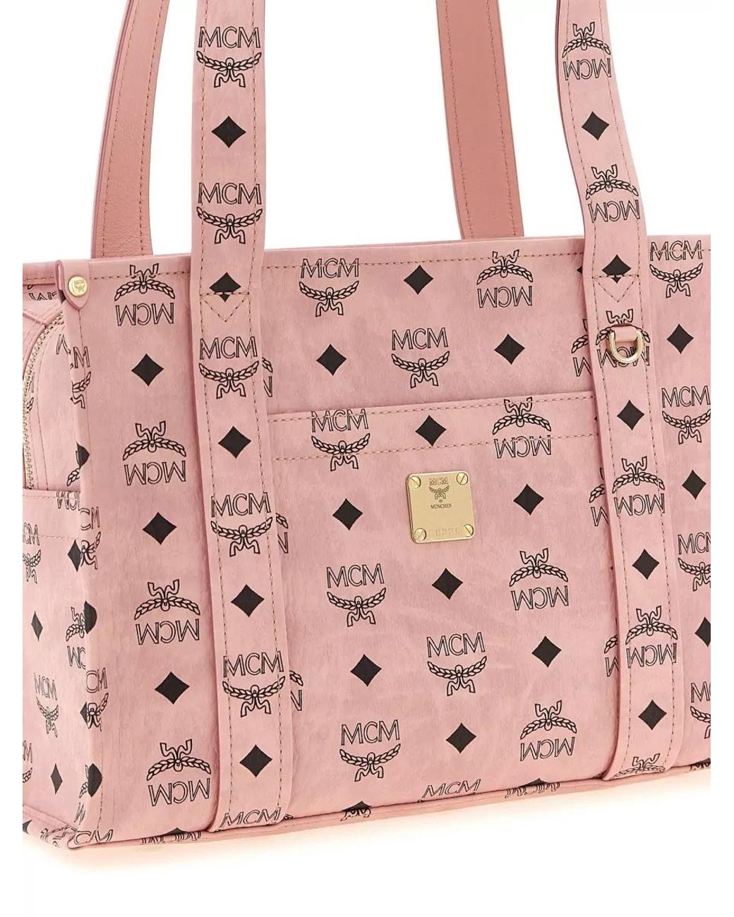 MCM Pink Aren Shoulder Bag