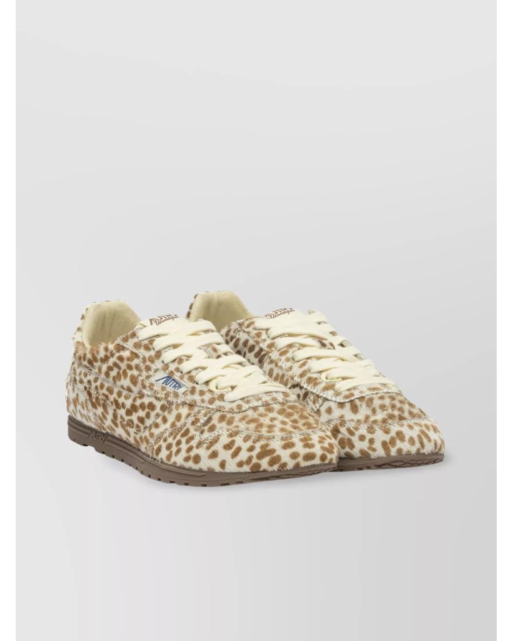 Autry Metallic Leather Printed Low-Top Sneakers
