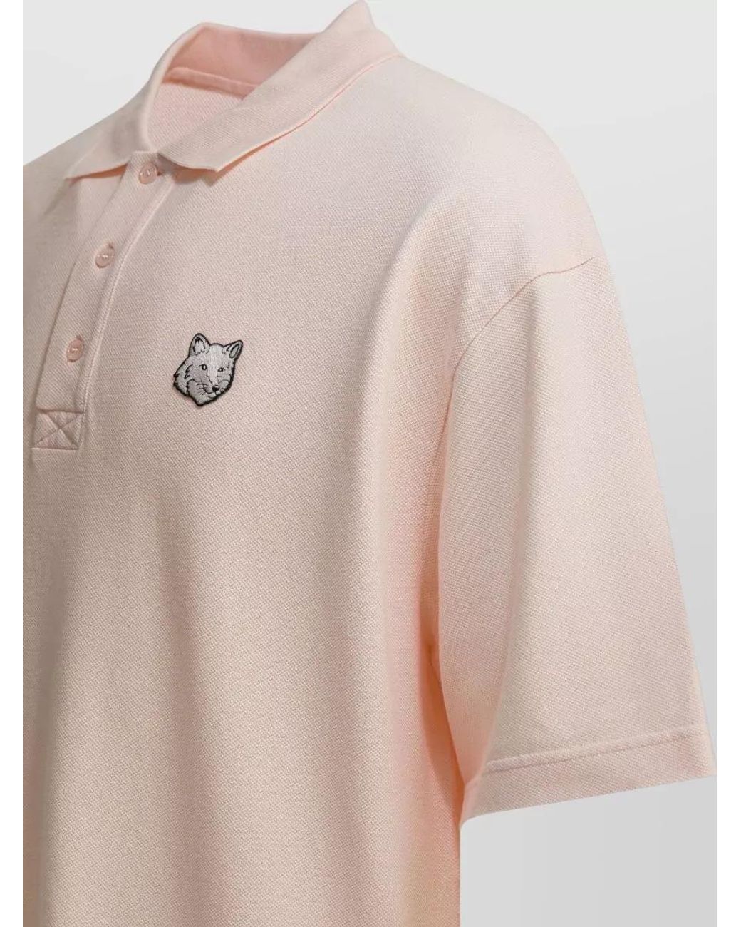 Maison Kitsuné Natural Cotton Polo Shirt for men