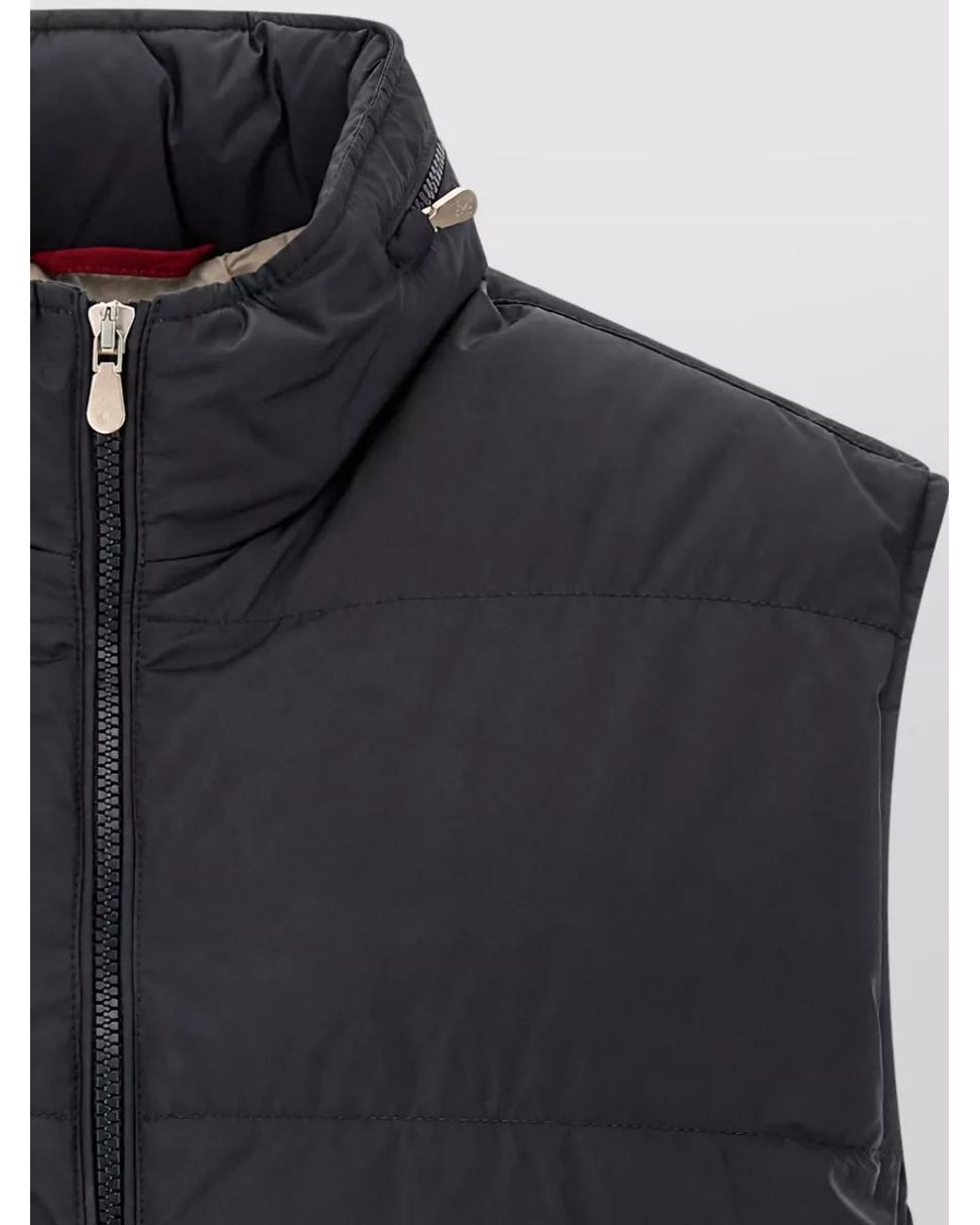 Brunello Cucinelli Blue Quilted Padded Vest for men
