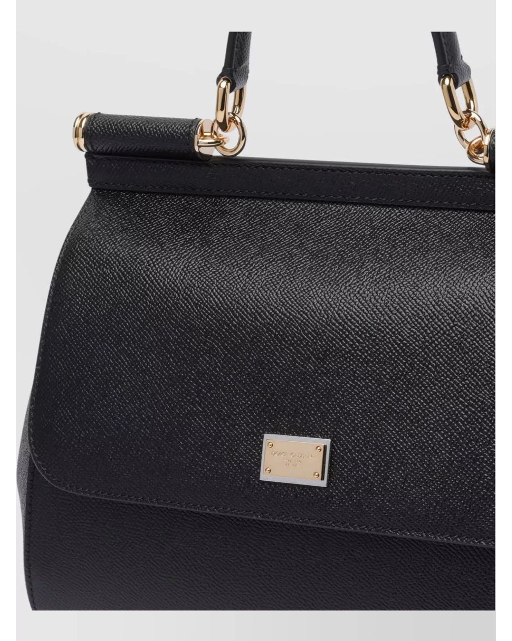 Dolce & Gabbana Black Sicily Large Leather Shoulder Bag