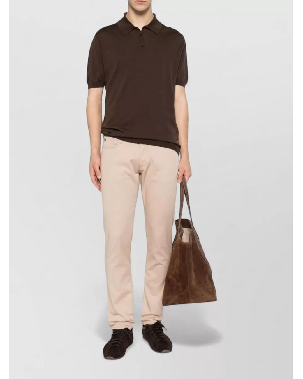 Emporio Armani Natural Denim Straight-Leg Jeans for men