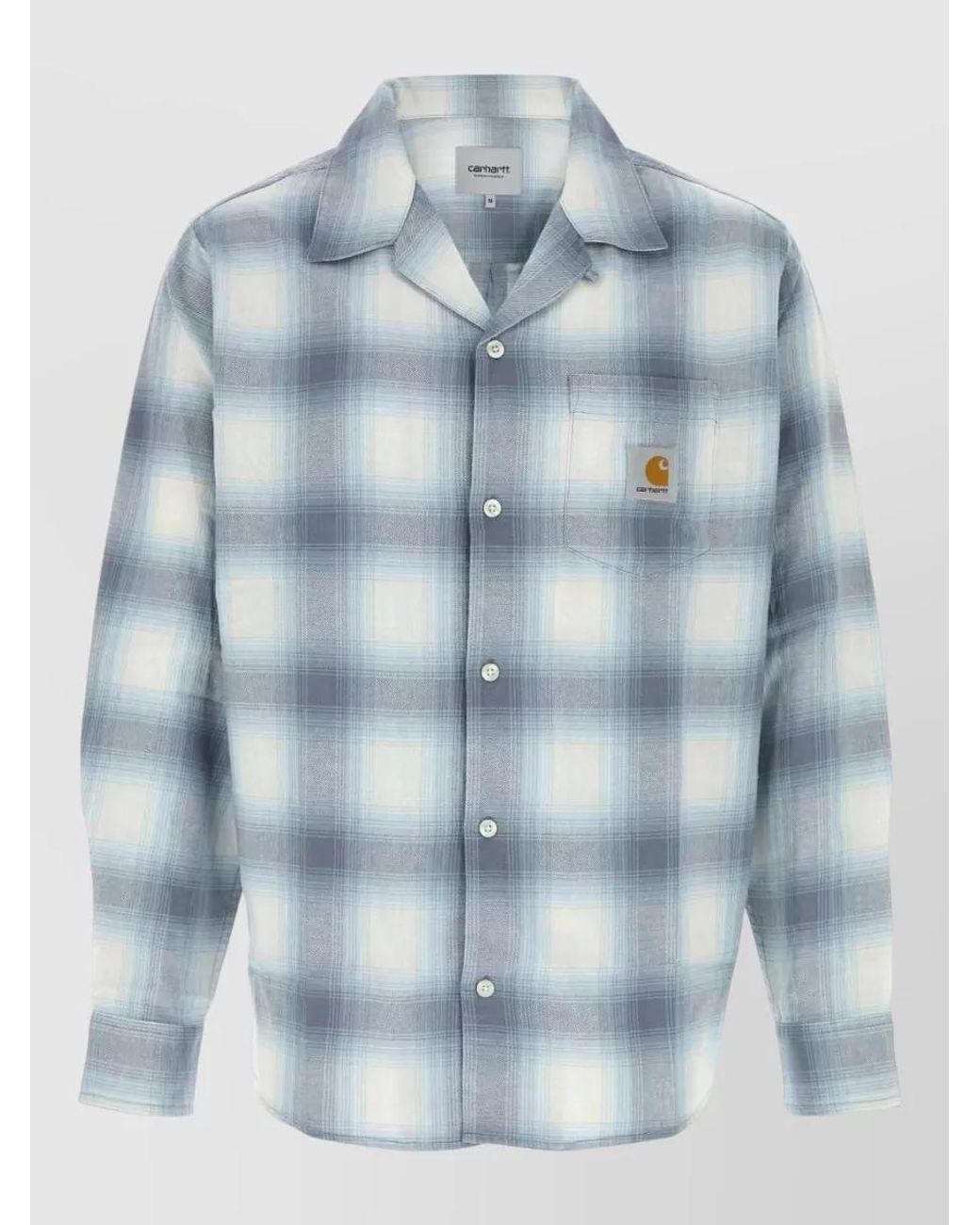 Carhartt Blue Checked Long-Sleeve Bowling Shirt for men