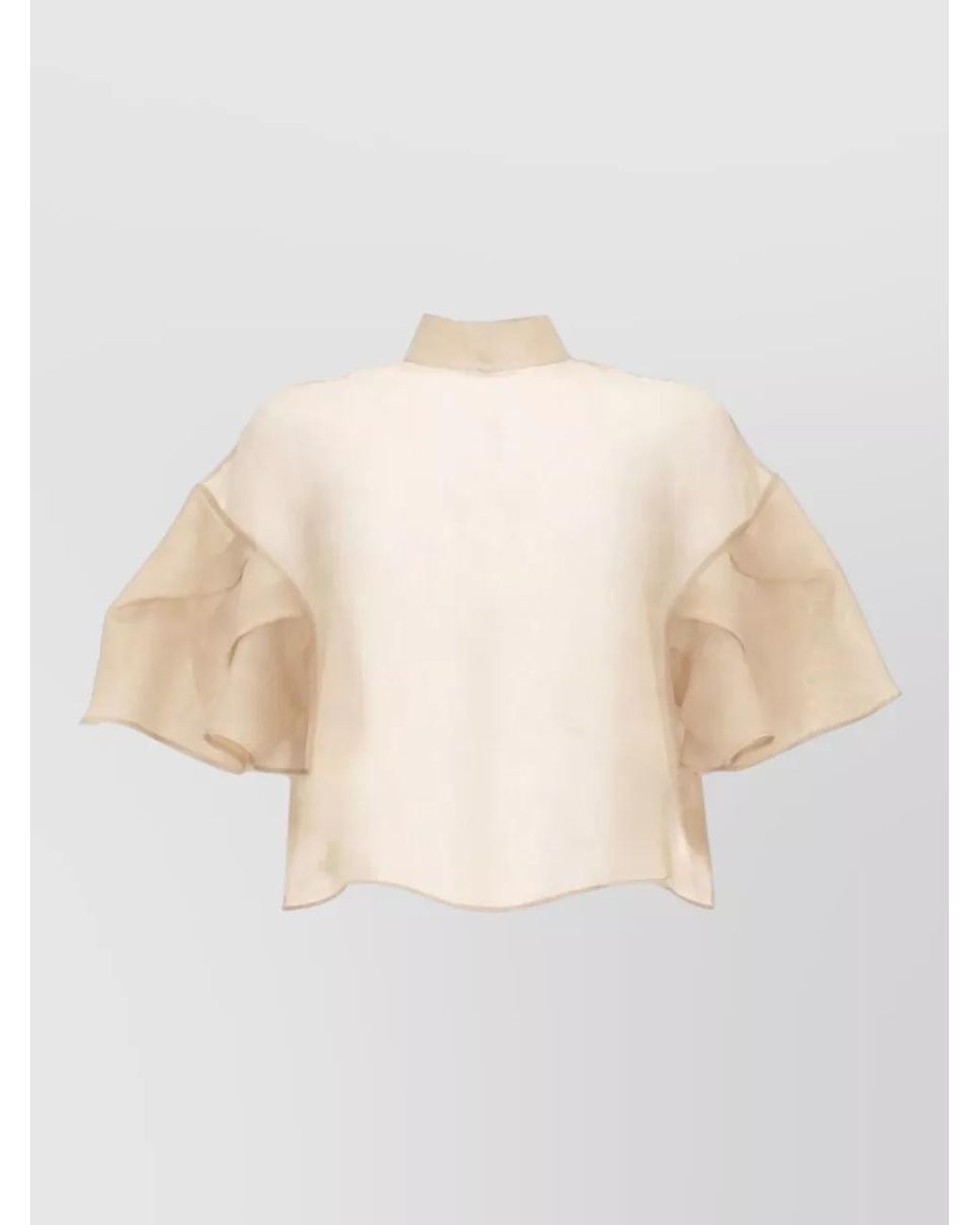 Max Mara Natural Silk Cropped Blouse