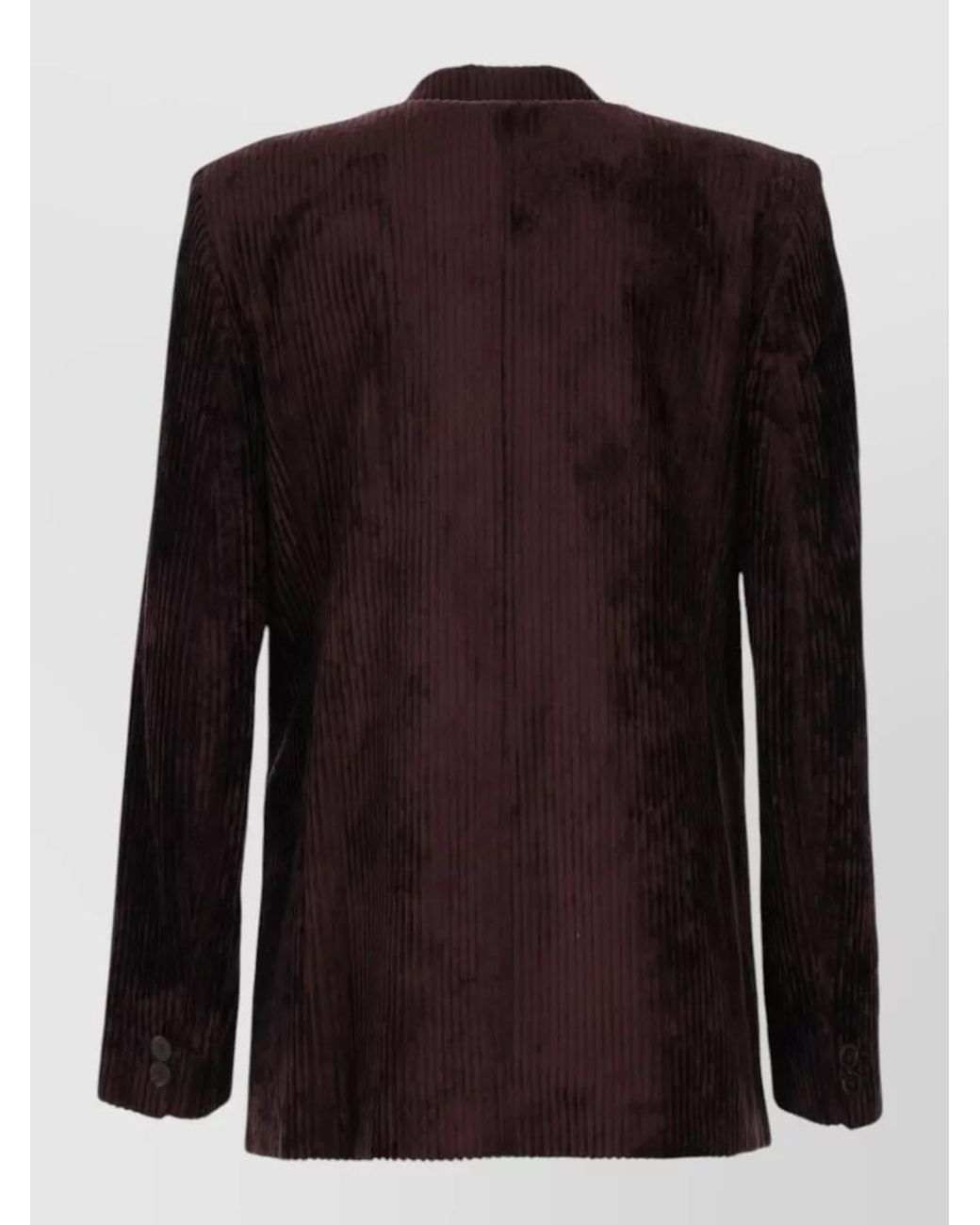 Alysi Black Corduroy Single-Breasted Blazer