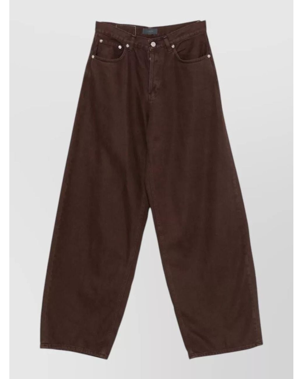 Haikure Brown Wide-Leg Denim Jeans