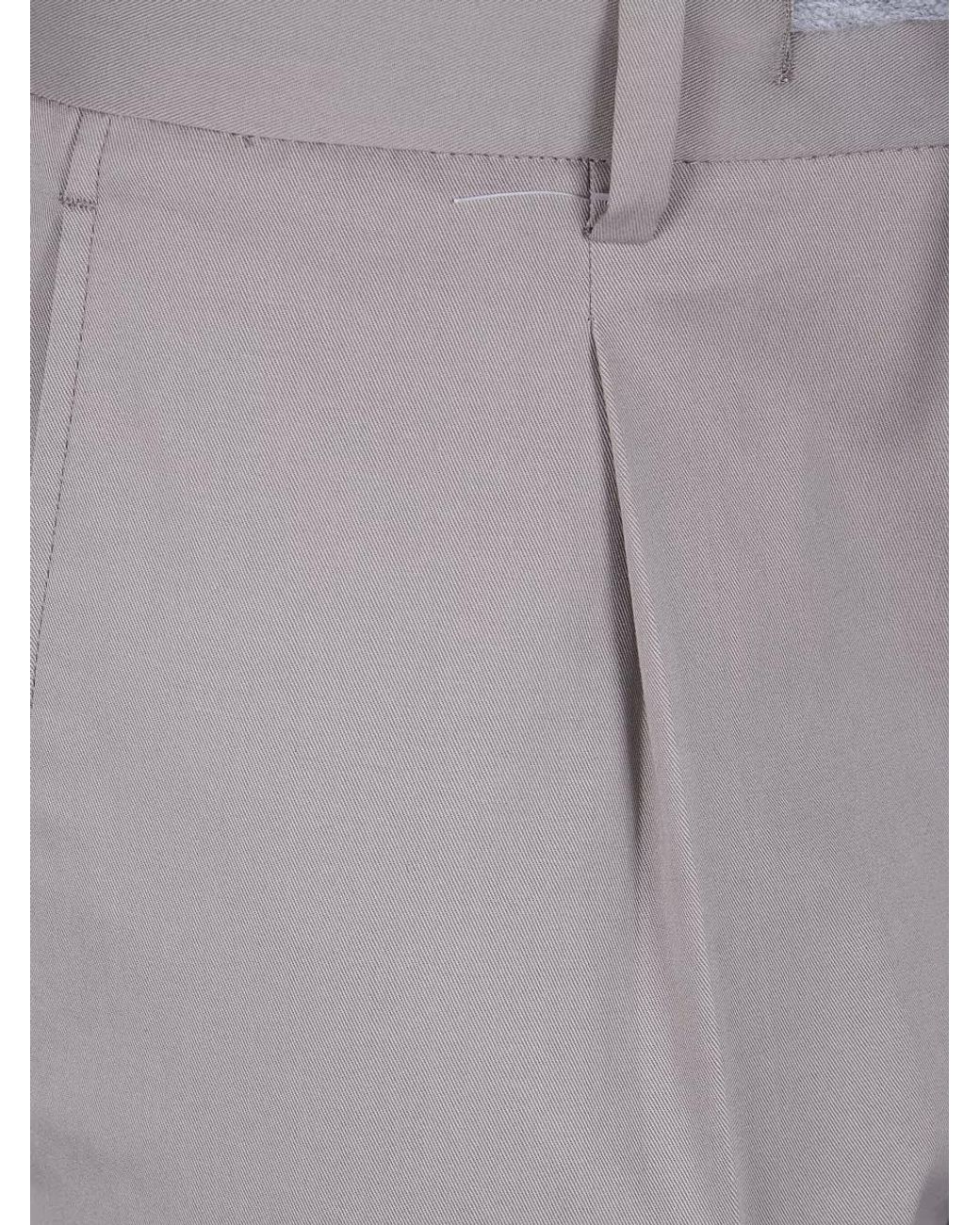 Barba Napoli Gray Cotton Chino Tailored Trousers for men