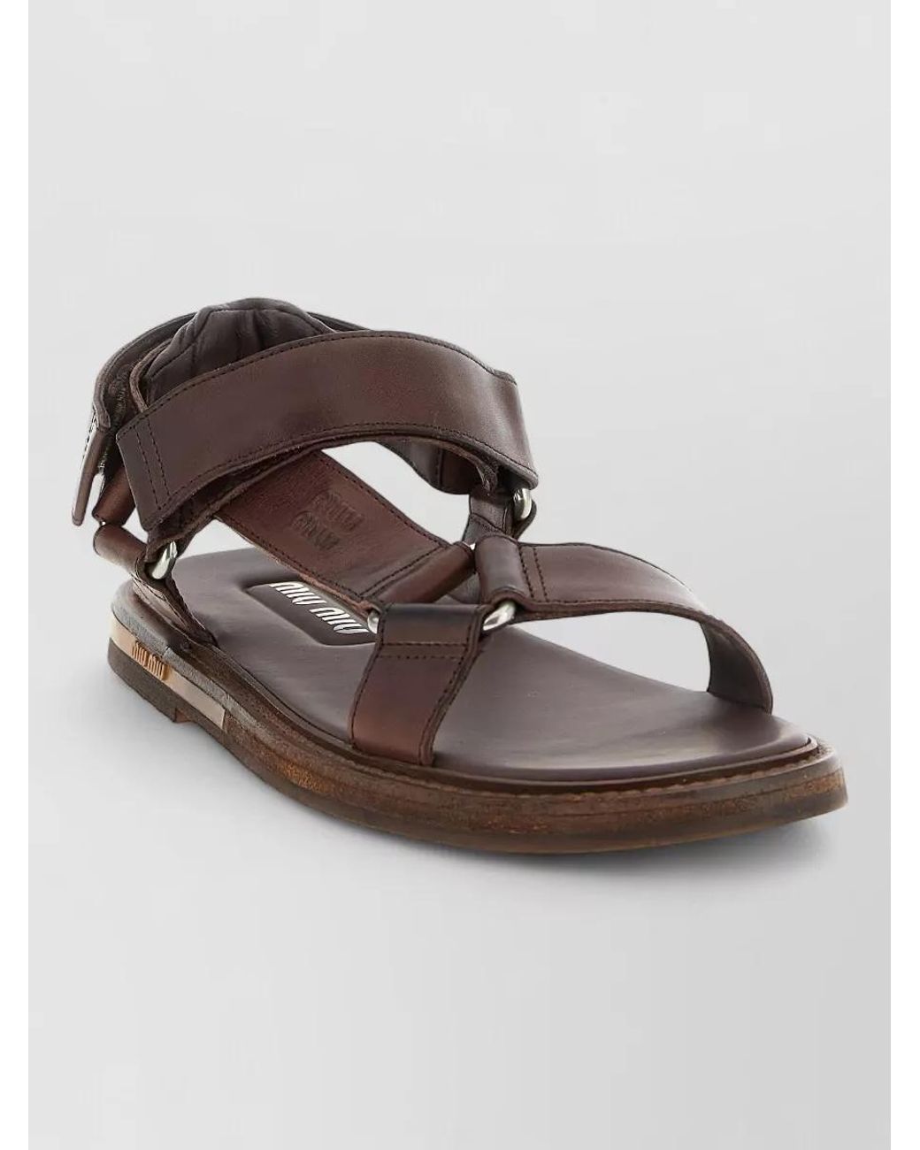 Miu Miu Brown Leather Sandals