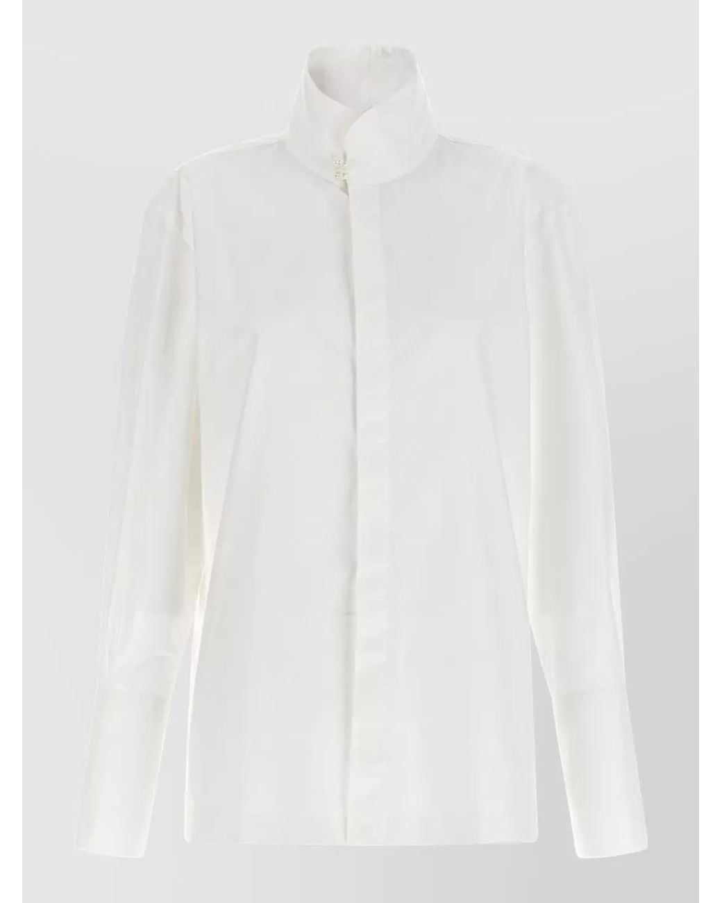 Thelatest White Cotton Long-Sleeve Shirt