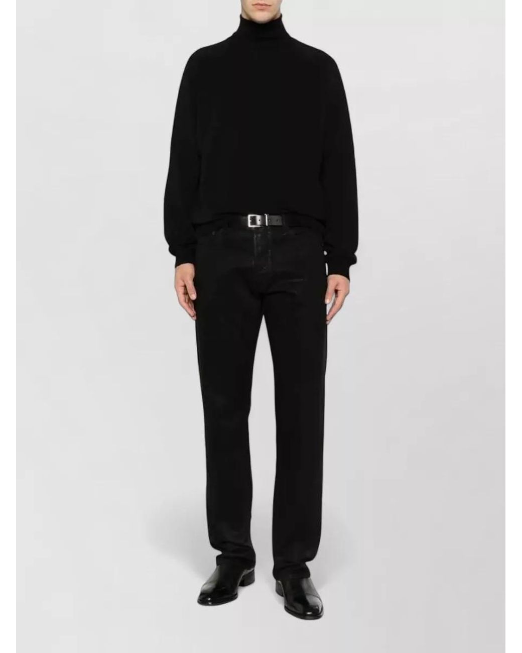 Tom Ford Black Organic Cotton Long-Sleeve Crew-Neck Sweatshirt for men
