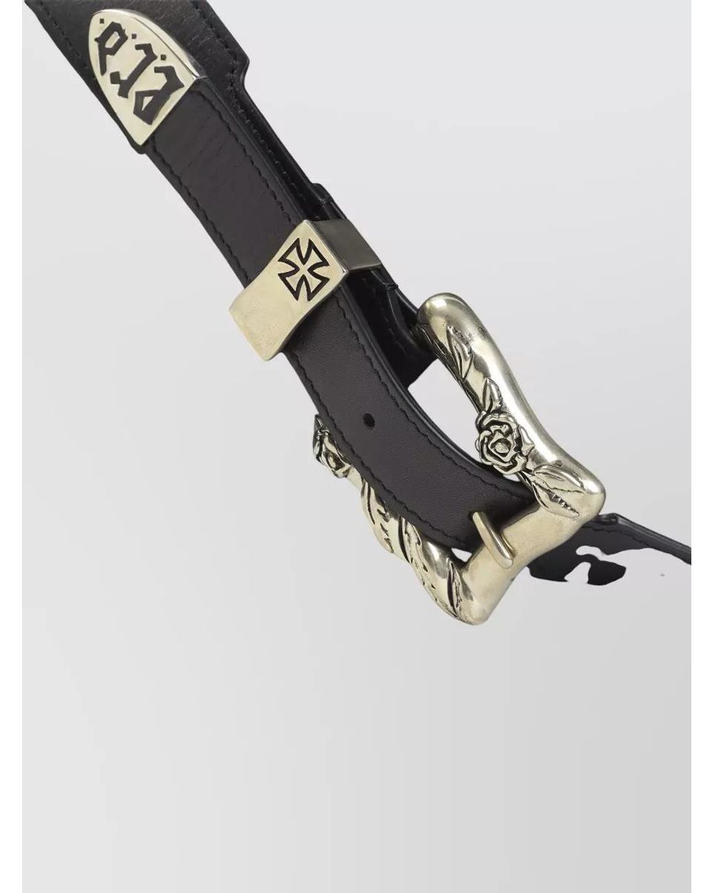 Enfants Riches Deprimes Black Leather Belt Strap Shoulder Bag for men