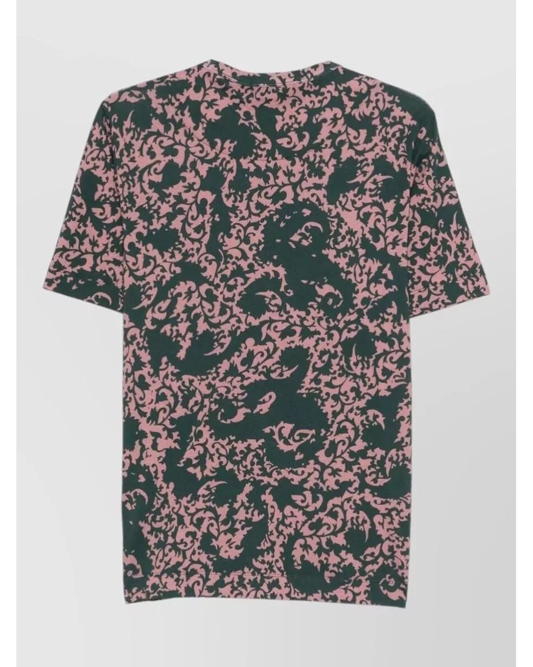 Dries Van Noten Gray Printed Short-Sleeve Shirt for men