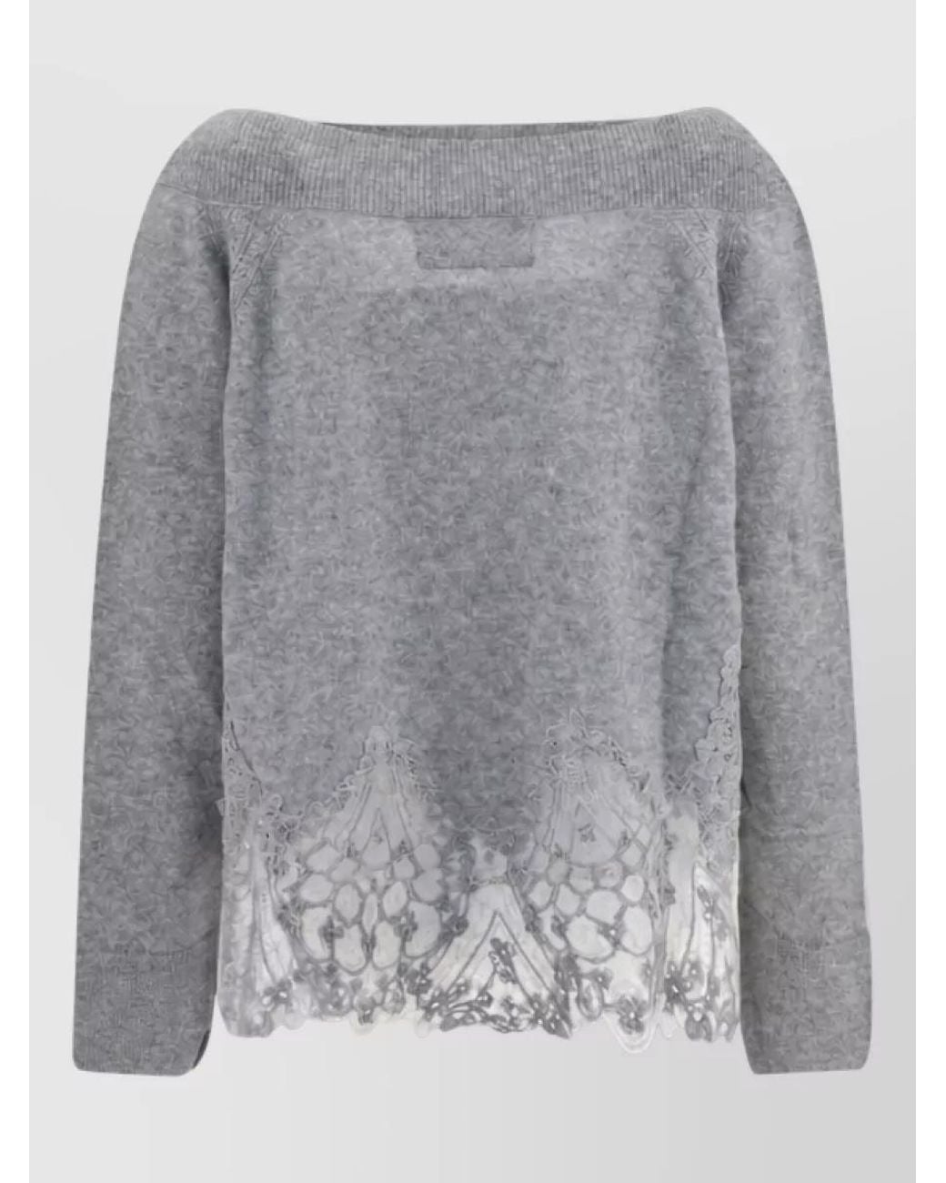 Ermanno Scervino Gray Cashmere Sweater